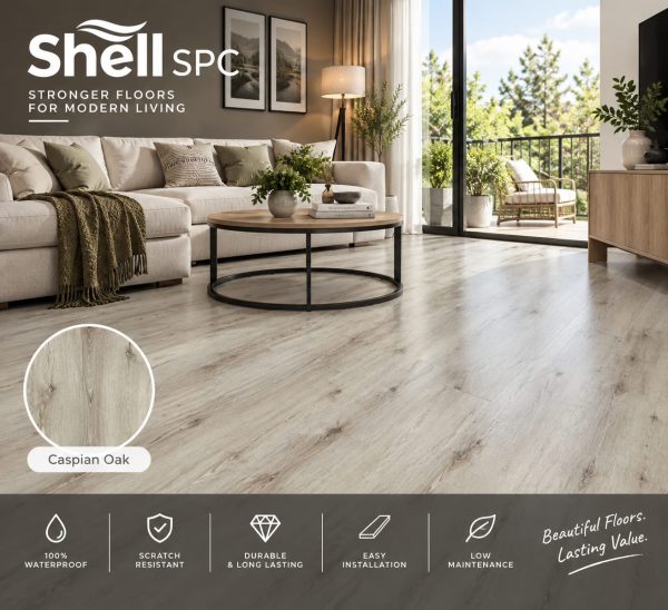 Shell SPC Caspian Oak Rigid Core Vinyl Plank 600x548